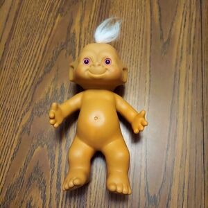 Vintage Ace Novelty Baby Pink Eye Rubber Troll 12" doll